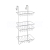 Olsen Spa KD02081422 Drôtená polička 17,5x17,5x43,5cm, pochrómovaná oceľ