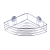 Olsen Spa KD02081130 Drôtená polička na nalepenie 31x21,5x7,5cm, pochrómovaná oceľ