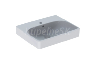 Geberit Smyle Square Malé umývadlo 500x410mm,s otvorom pre bat., s prepadom, Biela