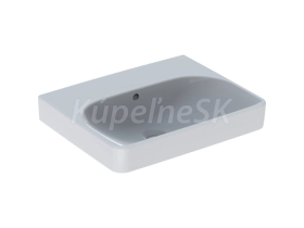 Geberit Smyle Square Umývadlo 550x440mm, bez otvoru na bat., s prepadom, biela