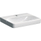 Geberit Smyle Square Umývadlo 600x480mm, s otvorom pre bat., bez prepadu, biela