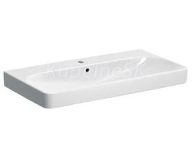 Geberit Smyle Square Umývadlo 900x480mm, s 2 otvormi pre bat., s prepadom, biela