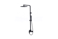Besco MODERN/VARIUM Sprchový set nástenný s hlavovou, ručnou sprch. hadica a držiak, Čiern