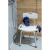 Olsen Spa Sprchová stolička, hranatá, nosnosť 150kg, hliník+ABS plast