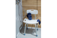 Olsen Spa Sprchová stolička, hranatá, nosnosť 150kg, hliník+ABS plast