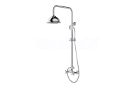 Besco RETRO Sprchový set nástenný s hlavovou, ručnou sprch. hadica a držiak, Chróm