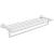 Sapho X-ROUND WHITE polička na uteráky s hrazdou 550x265x110mm, biela