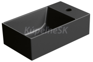 GSI KUBE X keramické umývadlo 40x23 cm, pravé/ľavé,  čierna matná