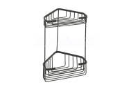 Gedy SMART dvojposchodová rohová police 200x325x151mm, čierná matt 2482-14