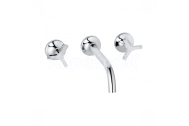 Kludi NOVA FONTE 3-otvorová umývadlová nástenná batéria DN 15, chróm 201440539