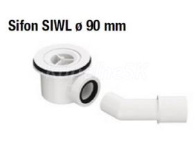 Ronal LIVADA 90 mm vaničkový sifón s prechodovým kolenom 40/50 mm