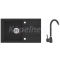 Laveo ROCK 130 kuchynský granitový drez so sifónom 78x48, G-91 Black a batéria