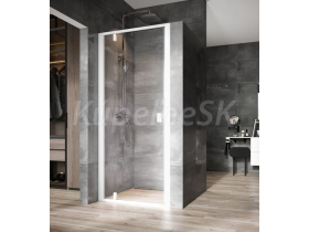 Ravak NEXTY NDOP1-80, 1-dielne sprchové dvere do niky White/White,Transparent + vešiak