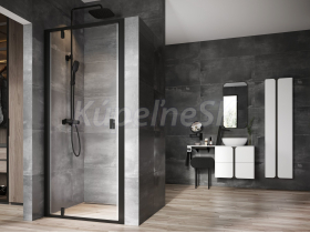 Ravak NEXTY NDOP1-90, 1-dielne sprchové dvere do niky Black,Transparent