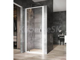 Ravak NEXTY NDOP1-90, 1-dielne sprchové dvere do niky White,Transparent + vešiak