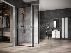 Ravak NEXTY NPSS-100 Pevná stena 80x195, Black, Transparent