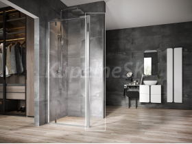 Ravak NEXTY NPSS-100 Pevná stena 90x195, Bright alu, Transparent