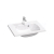 RAVAK Classic II 600 umývadlo 60x45x17,4cm s prepadom s otvor. na bat. liaty mramor, Biele