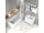 RAVAK Classic II 600 umývadlo 60x45x17,4cm s prepadom s otvor. na bat. liaty mramor, Biele