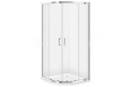 Cersanit ZIP Štvrťkruhový sprchový kút 80X80X190cm, Chróm, Číre sklo S154-001