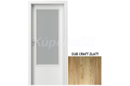 PORTA Doors SET Rámové dvere Laminát CPL, vzor 1.3, Dub Craft Zlatý, sklo činčila +zárubeň