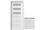 PORTA Doors SET Rámové dvere KONCEPT C3, sklo Matné, 3D fólia Borovica Andersen + zárubňa