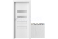 PORTA Doors SET Rámové dvere KONCEPT H2, sklo Matné, 3D fólia Borovica Andersen + zárubňa
