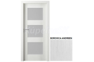 PORTA Doors SET Rámové dvere VERTE PREMIUM B.3 skloMat, 3Dfólia Borovica Andersen+ zárubeň