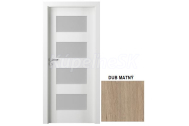 PORTA Doors SET Rámové dvere VERTE PREMIUM A.4 skloMat,3Dfólia Dub Matný + zárubeň