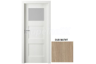 PORTA Doors SET Rámové dvere VERTE PREMIUM B.1 skloMat, 3Dfólia Dub Matný + zárubeň