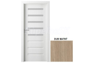 PORTA Doors SET Rámové dvere VERTE PREMIUM D.5 skloMat, 3Dfólia Dub Matný + zárubeň