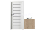 PORTA Doors SET Rámové dvere VERTE PREMIUM D.7 skloMat, 3Dfólia Dub Matný + zárubeň