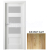 PORTA Doors SET Rámové dvere VERTE PREMIUM A.3 skloMat,3Dfólia Dub Craft Zlatý +zárubeň