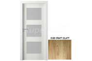 PORTA Doors SET Rámové dvere VERTE PREMIUM B.3 skloMat, 3Dfólia Dub Craft Zlatý +zárubeň