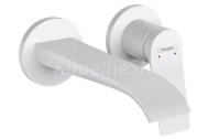 Hansgrohe VIVENIS 2-otvorová umývadlová batéria podomietková s výtok. Biela mat 75050700