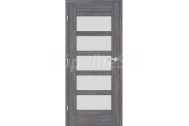 ERKADO set AZALIA 1 rámové dvere presklené, fólia Premium Jaseň Grafit +Zárubňa