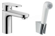 Hansgrohe Vernis Blend 100 Umývadlová batéria s bidet. ruč.sprch. a hadicou Chróm 71215000