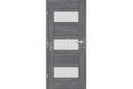 ERKADO set AZALIA 6 rámové dvere presklené, fólia Premium Jaseň Grafit +Zárubňa