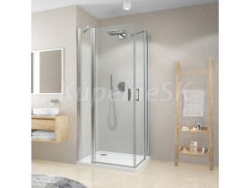 Roth CI EPF 1-krídlové sprchové dvere s pevným dielom 110x200cm, Brillant/sk.Číre