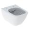 Geberit Smyle Square Závesné WC hlboké splachovanie, Rimfree, 35x49cm, Biele