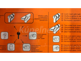 Porta Doors Steel SAFE vložka 2x Vložka/ručná na jeden kľúč-otvárania dverného krídla von
