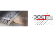 Celox Prechodový Z-profil dlažba 10mm/plávajúca podlaha dĺžka 2m AL elox strieborný