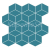 Cersanit COLOUR BLINK MOSAIC DIAMOND TURQUOISE 28X29,7x0,9 mozaika matná, WD567-007, 1.tr.