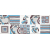 Opoczno PENNE BLUE INSERTO GEO 20X50, obklad-dekor OD018-010,1.tr.
