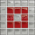 Cersanit UNIVERSAL GLASS DECORATION Silver/Red Mosaic B New 14,8X14,8 mozaika,1.tr.