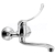 Aqualine AQUALINE 35 nástenná umývadlová batéria,rozteč 100 mm lekárska páka,220 mm,chróm