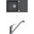Alveus SET kuchynský granitový drez GALAPAGOS so sifónom 77x43 Black+batéria RIVIERA Chróm