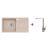 Alveus SET kuchynský drez GALAPAGOS so sifónom 77x43 + batéria AFRA - farba Beige