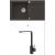 Alveus NIRO 130 SET kuchynský granit. drez so sifón. 75x42 + batéria AFRA - Black