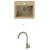 Alveus ATROX 30 SET kuchynský granit. drez so sifón. 59x50 + batéria ROXA Beige